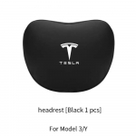 Tesla Model 3 Y jaoks Flokeeritud Nahast Autoistme Kaelapadi Pehme M&auml;lu-kaelapadi Kvaliteetne Peatugi Nimmepadi
