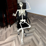 Halloweeni skelett Inimese suurune skelett liigutatavate liigestega ABS V&auml;listingimustes kaunistused &Otilde;udsad fotorekvisiidid Peotarbed CN