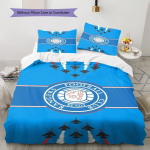 Rangers FC Muster Voodipesukomplekt Tekikate Padjap&uuml;&uuml;r Kodukaunistus Kingitus (1 * tekikott + 2 * padjap&uuml;&uuml;ri, ilma s&uuml;damikuta) 135x200cm