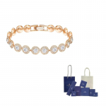 Swarovski roosakulla tooni plaaditud k&auml;ev&otilde;rud naistele roosakulla F (One Size Fits All)-Branded gift bag roosa kuldne v&auml;rv