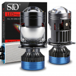 2 tk Bi-LED H4 Projektorl&auml;&auml;tsega Esitulelatern 180W 180000Lm Auto/Mootorratta Tuled CANBUS Kahefunktsiooniline Kaugtuli/L&auml;hi valgus Solenoid Automaatsed Pirnid Turbo Ventilaator Terava L&otilde;ikejoonega Lamp H4/9003/HB2 Hi/Lo