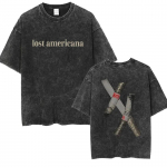 Vintage Machine Gun Kelly MGK Lost Americana Tuur 2025-2026 Pesta Saanud Unisex T-s&auml;rk Meeste Hip Hop L&uuml;hikeste Varrukatega T-s&auml;rgid Streetwear S mitmev&auml;rviline