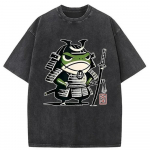 Vintage Pesemist&ouml;&ouml;tlusega Konn Samurai Prindiga T-s&auml;rk Meeste Naiste &Uuml;lem&otilde;&otilde;duline L&uuml;hikeste Varrukatega Hip-Hop Fitness Vabaaja T-s&auml;rgid Topid S