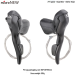 MicroNew Kahekordse Juhtimisega Maanteeratta K&auml;iguvahetajad: 2/3-k&auml;iguline Esimene, 7/8/9/10/11-k&auml;iguline Tagumine K&auml;iguvahetaja. Compatible with Shimano/Microshift gray