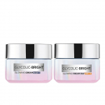 L'OREAL PARIS Glycolic Bright P&auml;evakreem SPF17-ga, 15 ml + Glycolic Bright Helendav &Ouml;&ouml;kreem, 15 ml, 2 toote komplekt