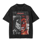 Jack Hanma Baki the Grappler Pesitud T-s&auml;rk Streetwear Hip Hop Vintage T-s&auml;rgid T-s&auml;rgid Topid Mehed Naised Puuvill Harajuku Tr&uuml;kitud M black