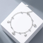 S925 Sterling H&otilde;bedast Merit&auml;ht ja Karbik Ehtekett Minimalistlik Lihtne H&otilde;bedane Ookeani Ehted Naistele Kingitus white
