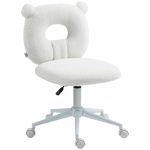 Kontoritool Lauatool, k&otilde;rguse reguleeritav, Karvane (Teddy), 50 cm x 56 cm x 90 cm, Valge 50 x 56 x 90 cm valge