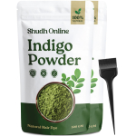 Shudh Online Orgaaniline Indiaani pulber juuste mustaks v&auml;rvimiseks (1000 grammi / 1 kg), Looduslik Avuri lehepulber, Neela Amari, Neel Patti, Neelambari, Neelama black
