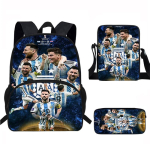 Messi teemaline koolikoti komplekt lastele koos &otilde;lakoti ja pliiatsitopsiga algklasside &otilde;pilastele Design 21