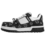 LOUIS VUITTON Treenerid Maxi Madalad Rula Kingad Unisex Must Valge 1ACXAQ 37.5 valge