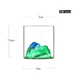 200ml Sinised Jaapani kristallklaasid viskitass Fuji Mountain Water klaas viina veini tass Snifter Brandy Tumbler piimakohvi kruus Landscape Cup 200ml blue