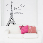 Pariisi Eiffeli torn DIY Seinakleebised Art Decor Seinamaaling Ruumikleebised Vin&uuml;&uuml;l Uus must