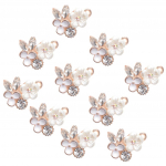 10 pakki emailitud lillev&otilde;lusid p&auml;rlin&ouml;&ouml;bid DIY riided kingad koti kaunistused 14x17mm