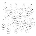 20 tk roostevabast terasest muusikas&uuml;mbolid v&otilde;luripatsid isetegemise ehete leidmiseks as described