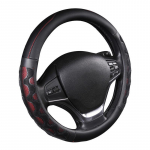Auto rooliratta kate sobib 38cm jaoks 37-38 cm/15 inch must/punane