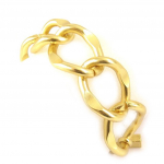 Dolce Vita [C6630] - Bracelet Cr&eacute;ateur 'DV - Beaut&eacute; Brute' Blanc Dor&eacute; valge