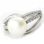 Bague Argent 'Scarlett' Blanc 52 valge