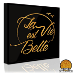 Les Tr&eacute;sors De Lily [Q5893] - s&auml;delev raam 'Messages' (La Vie est Belle) must kuld - 31x31 cm&hellip; must