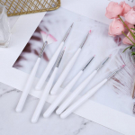 UV geelpintsli vooder Maalimispliiats Akr&uuml;&uuml;l joonistuspintsel k&uuml;&uuml;ntele Gradient Rhinestone k&auml;epideme manik&uuml;&uuml;ri k&uuml;&uuml;nte kunstit&ouml;&ouml;riist valge