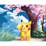 5D teemantmaal Armas Pikachu &uuml;mmargune teemanttikandid Teemantmosaiik Multifilmi pildid kividest 20X30CM