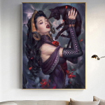 5D-teemantmaal Ristpistes isetehtud teemanttikandid V&auml;rviline daammosaiik-pilt kividest kingitus Full Round 20X30CM