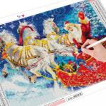 5D DIY teemantmaal j&otilde;uluvana ristpistes teemanttikandid maastik lumi k&auml;sitsi valmistatud kingitus Full Round (20X30CM)