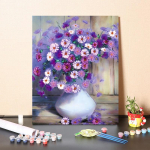 Maalimine numbrite j&auml;rgi Dekompressioon k&auml;sitsi maalitud kodukaunistus DIY digitaalne &otilde;limaal L&otilde;uendimaal 40x50cm no frame