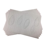 5 lehega mustriga h&otilde;bedane lauamattide komplekt, 6 kuumakindlat s&ouml;&ouml;gilaua jaoks siseruumides kootud k&ouml;&ouml;gimatid libisemiskindlad puhastuslapid