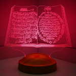 Automaatselt v&auml;rvi muutev Koraani muster 3D &ouml;&ouml;lamp | Ayatul Kursi Design LED-lamp magamistoas | Islami &ouml;&ouml;lamp | Islami kodukink mitmev&auml;rviline