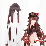 M&auml;ng Genshin Impact Hutao Anime Cosplay Juuksed Kuumakindlad S&uuml;nteetilised Parukad Halloweeni Tasuta parukakork