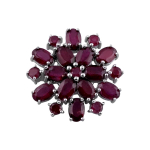 Naturaalse rubiiniga h&otilde;bedane pross 8,1ct (2106562) rubiin punane v&auml;rv