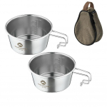 Roostevabast terasest &otilde;ues, 450 ml Sierra Bowl piknikulauan&otilde;ud, kaasaskantavad grillmatkad 2 Sierra Bowls
