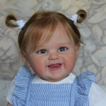 BZDOLL 55cm 3D-v&auml;rviga nahale n&auml;htavad veenid Pehme silikoonist Reborn Baby Doll M&auml;nguasi T&uuml;drukule Naeratavale Printsess V&auml;ikelapsele Bebe Elav kingitus 55cm 3D-paint Skin Doll