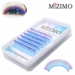 Segav&auml;rvilised &uuml;he poogitud MIZIMO kunstripsmed, loomulik pikendus, silmameik, dramaatilised ripsmed. 0.07mm--C--8mm