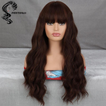 MERISIHAIR pruunid tukkidega parukad Pikad pruunid parukad naistele Br&uuml;nett tukkidega parukas Kuumakindel naturaalne pikk laineline pruun igap&auml;evaseks peoks