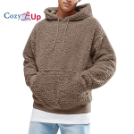 Cozy Up Meeste Fuzzy Sherpa Pullover Hoodie Pusad Pikkade Varrukatega Sport Esitasku S&uuml;gisr&otilde;ivad Talve kapuutsiga S