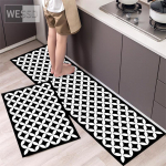 Mustvalged geomeetrilised k&ouml;&ouml;givaibad ja vaibad libisemiskindlad 40x60cm 40x120cm lihtsad vannitoavaipade komplektid 2-osaline magamistoa vaip 40x60cm+40x120cm