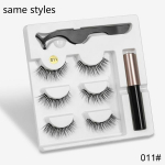 Magnetic Eyelashes 3D Mink Eyelashes Makeup Magnetic Lashes Silmapliiats Pintsettide komplekt Natural False Lashes Short Faux Cils Style 11