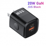 KUULAA 20W GaN USB C laadija Kiirlaadimine Type C PD USB laadija iPhone 14 13 12 11 Pro Max Samsung S20+ Huawei Xiaomi iPad jaoks US Plug Black