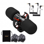 MAMEN MIC08 Pro Mini kaameramikrofon Kahepoolse pikapikaga metallmikrofon Super Cardioid Intelligent must