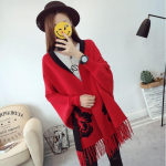 Jacquard kahepoolne kuduv kardigan kampsun s&uuml;gis-talvine keeb varruka ja tutiga r&auml;tik kardigan kampsun pont&scaron;o One Size must