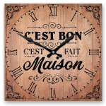 Les Tr&eacute;sors De Lily [A2861] - puidust seinakell  See on hea - see on omatehtud  pruun - 28x28 cm pruun