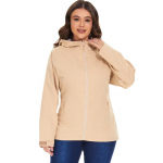 Naiste Trench-mantel v&ouml;&ouml;st kapuutsiga l&uuml;hike vabaaja vaba &uuml;hev&auml;rviline jope pikkade varrukatega tuulejope S khaki