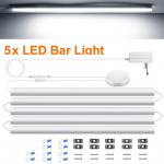 Alumiiniumprofiiliga LED-riba valgustoru 12 V l&auml;bistava puitplaadiga 25 mm puutetundliku anduriga h&auml;mardusl&uuml;liti DIY k&ouml;&ouml;gikapi seinalamp 50CM