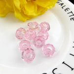 10 tk 7x13mm l&auml;bipaistev sektsioon suure auguga helmed Mitmev&auml;rvilised kristallhelmed DIY p&auml;rlite lisatarviku materjal roosa