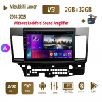 Android autoraadio Mitsubishi Lancer 10 CY 2008-2015 Multimeedia videopleier 2 din WIFI Navigation GPS Carplay Stereo 2+32GB 2+32GB,A