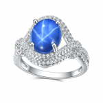 Gb Gemstone vintage s&otilde;rmus Dainty Blue Lindy Star Sapphire Promise S&otilde;rmus 925 h&otilde;bedast emadep&auml;eva kingitused 9