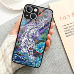 Telefoni&uuml;mbris Apple Iphone 13 Pro Max 12 Mini Se 11 Xs X Xr 8 14 Plus 7 6s Plus Fashion Chinese Tiger Dragon Cover jaoks iPhone 11
