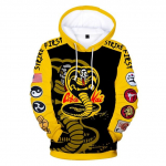 Moodsad hoodies cobra kai teleseriaalid 3D printimine kampsun meeste naiste vabaaja t&auml;navar&otilde;ivad kapuuts harajuku lapsed poiss t&uuml;druku mantlid S